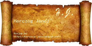 Herczog Jenő névjegykártya